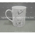 Taza fina de Bone China, taza recta de 10oz de hueso de China